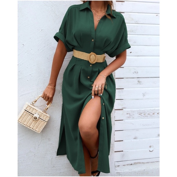 BellanBlue Dresses & Skirts - Boho Button up Minimalist Shirt Dress